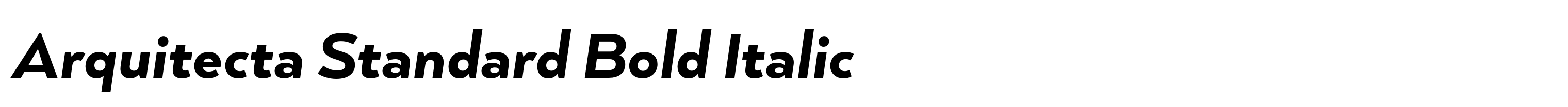 Arquitecta Standard Bold Italic